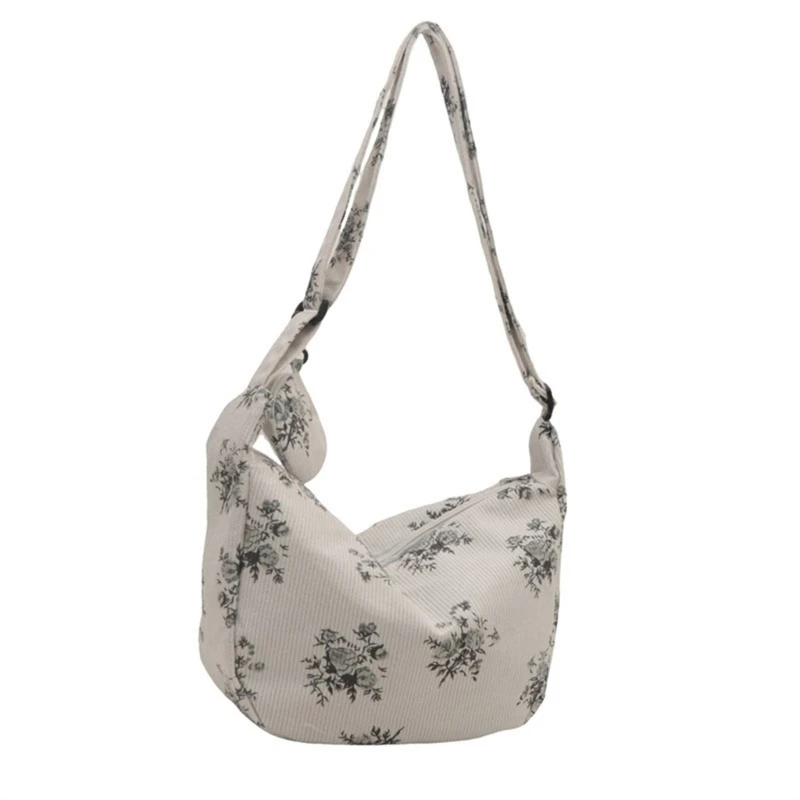 Multipurpose Canvas Florals Shoulder Bag for Students and Professionals