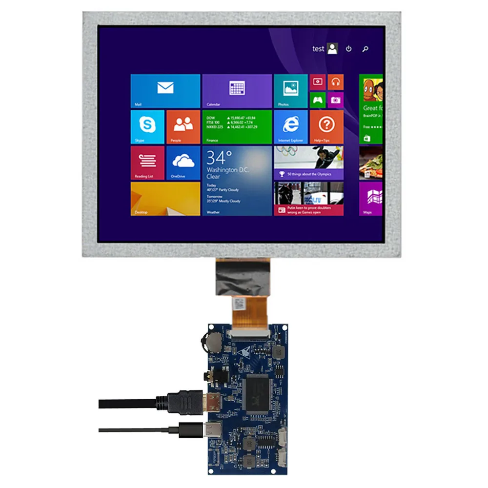 8 Inch EJ080NA-04C IPS 4:3 Portable LCD Display Screen Universal DIY Type-c HDMI Driver Control Board Raspberry Pi PC Monitor