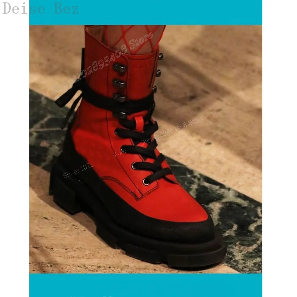 Oxford-Bottes Mixtes en Daim à Lacets et Rivets Ronds pour Homme, Chaussures d'Hiver Plates, Rinçage Croisé, Collection 2023