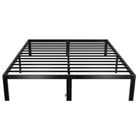 JHK Basic Twin Full Queen King Size Bed Frame Metal Platform Bedroom Frames with Storage Space Sturdy Steel Slat Support 350LBS