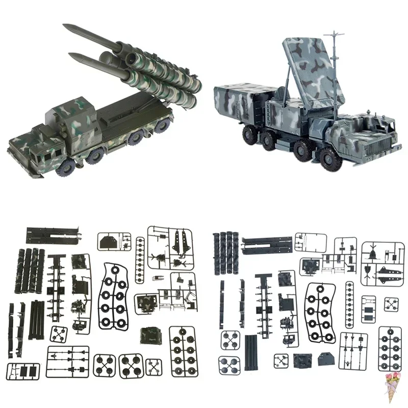 1/72 4d Assemble Military S-300 Ballistic Missile System SA-10 Grumble RT-2PM Topol Diecasts Truck Model Building Toys Set