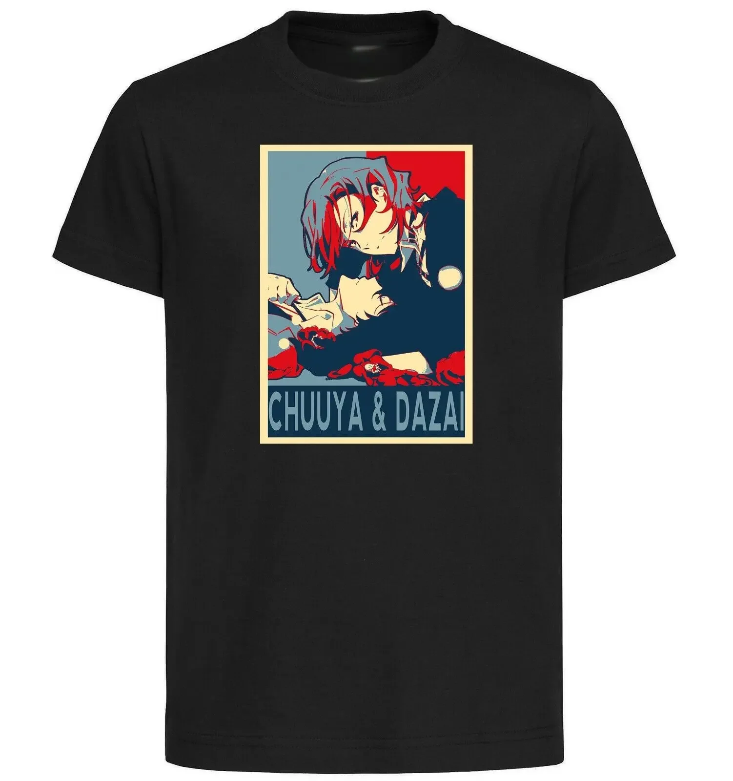 Black T-Shirt - Propaganda - Bungo Stray Dogs - Chuuya & Dazai-