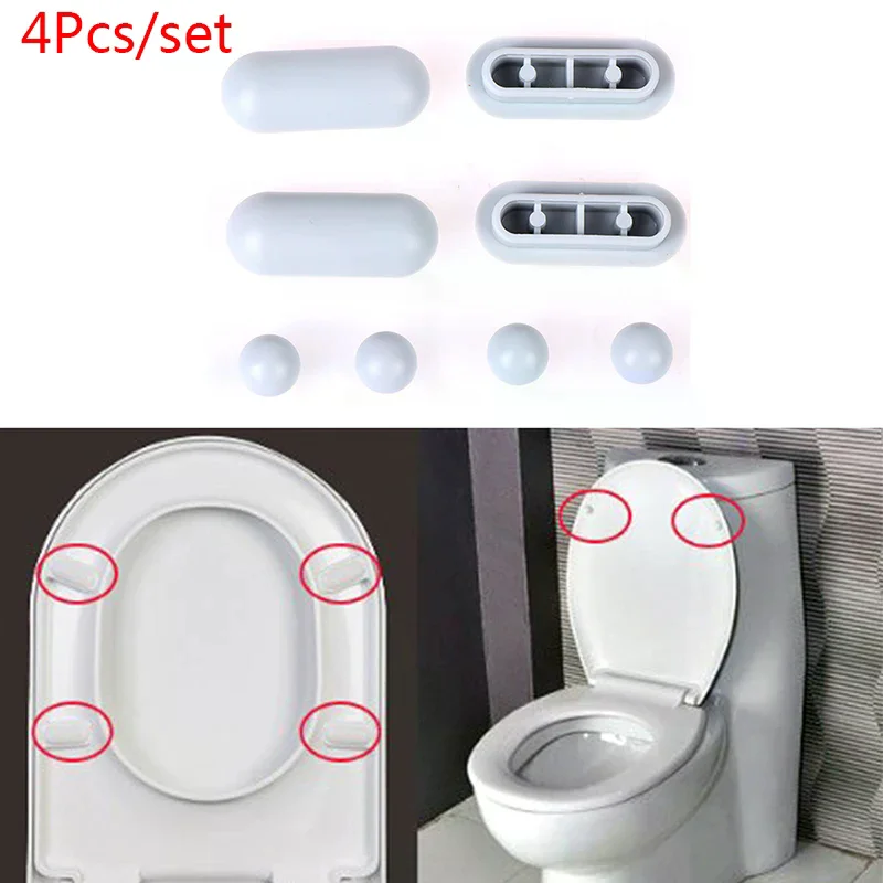 Durable High Quality 4pcs Antislip Gasket Toilet Seat Cushion Pads Cover Bumper Bathroom Lifter Kit Accessory for Home Worksh