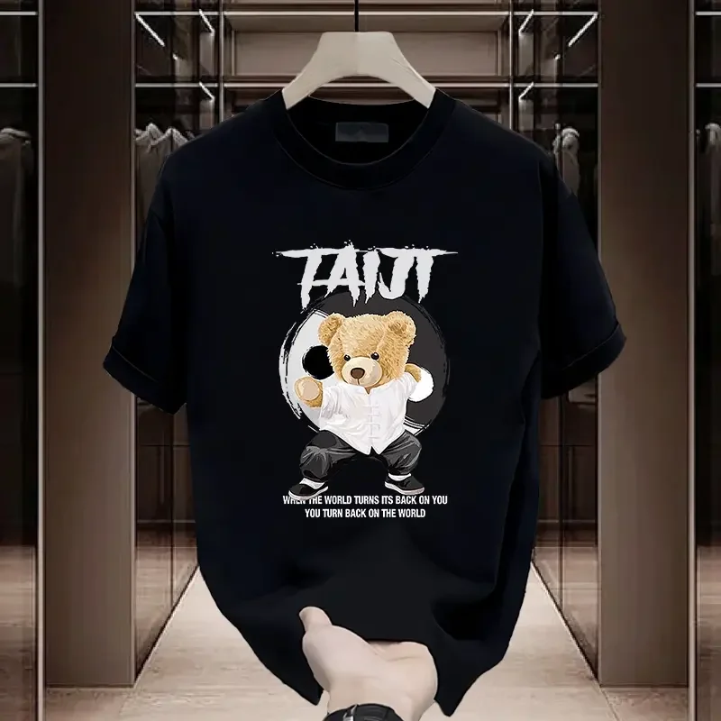 

American Luxury Design Men's Women's ort Sve T-irt Faionable Youthful Print Loose Fit Thin Summer Cool round Ne