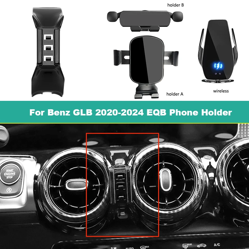 Für Mercedes-Benz GLB Gewidmet Auto Handy Halter X247 2020-2024 EQB Unterstützung Smartphone Drahtlose Lade Telefon Halter