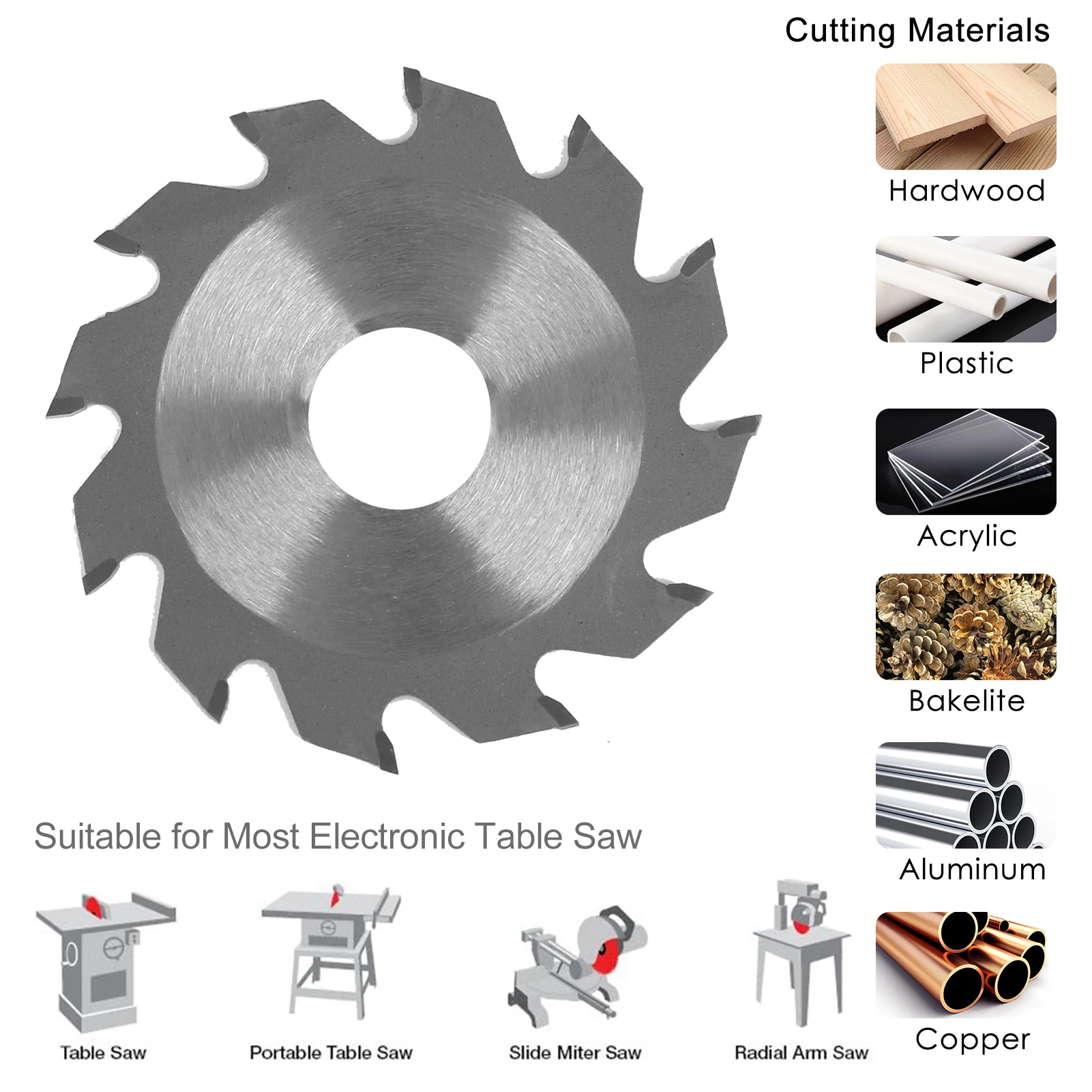 Mini Table Saw Blade Chainsaw Blade Set 2.5inch Diameter 63mm HSS Alloy Emery Resin Electric Saw Blade DIY Power Tools