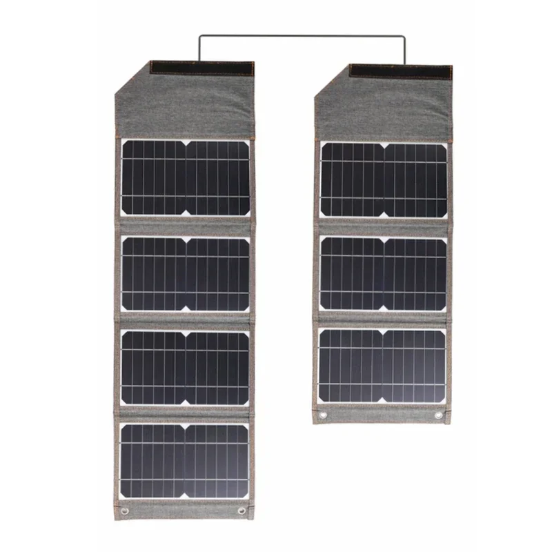 135W/110W Foldable Solar Panel USB Type-C 5V Solar Charger Portable Solar Cell Outdoor Phone Power Bank for Camping Hiking+Cable