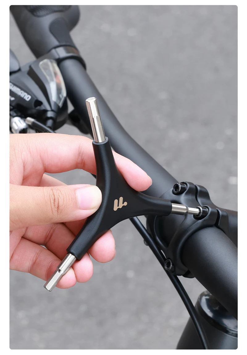 WEST BIKING 3-in-1 Multifunktionaler Sechskantschlüssel Fahrrad-Reparatur Y-förmiger Schraubenschlüssel Tragbares Fahrrad-Wartungswerkzeug Fahrrad-Zubehör – Detail 10