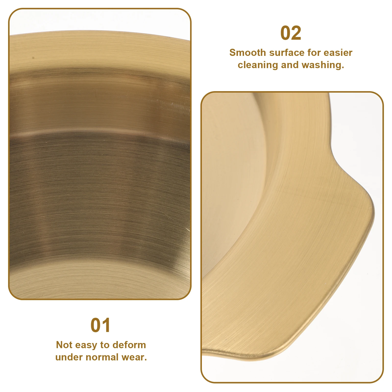 

Сковорода из нержавеющей стали, кухонная металлическая маленькая кастрюля с двойными ручками, нескользящая легкая плоская подошва для газовой плиты