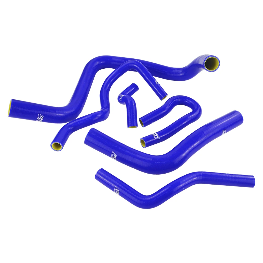 WLR - Blue & yellow  6PCS Silicone Radiator Hose kit With PQY Logo For HONDA CIVIC DOHC Type R DC2 EK4/9 B16A/B B18C LX1304C-QY