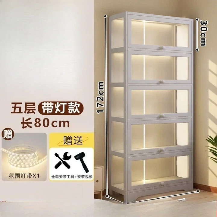 Transparent Lego Display Cabinet with Light for Home Use