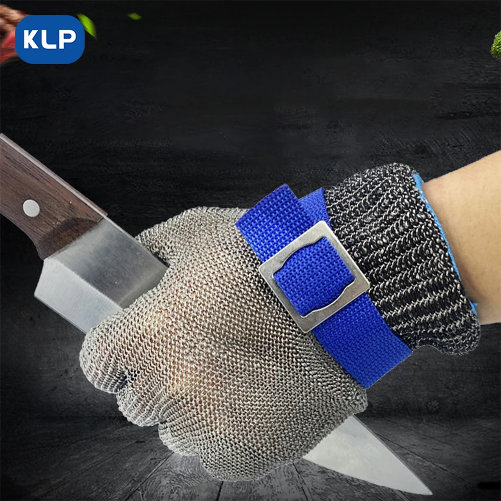 KLP Heavy Metal Wire Cut Resistant Gloves, Grade  Protective Work Gloves, Suitable For Kitchen, Glass Factory, Outdoor Adventure