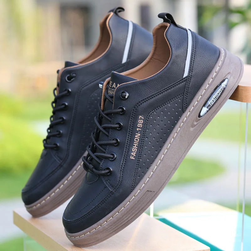 2023 Summer Fashion Versatile Little White Shoes for Men's Breathable Sports Casual Board Shoes with One Leg Starring Lazy Shoes