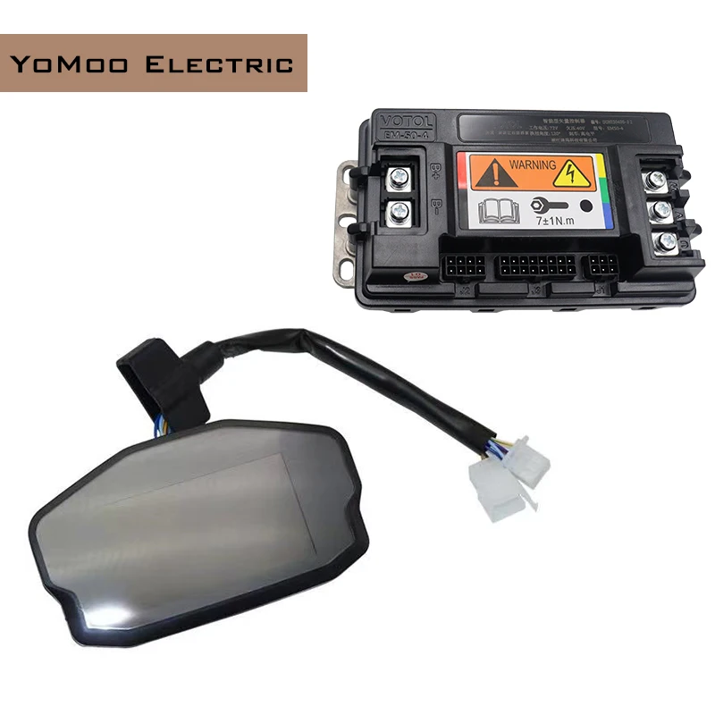 

VOTOL EM50-4 Boost 80A 800W-1200W BLDC PMSM Sine Wave Controller with DKD Display For QS In-Wheel Hub Spoke Mid-drive Motor