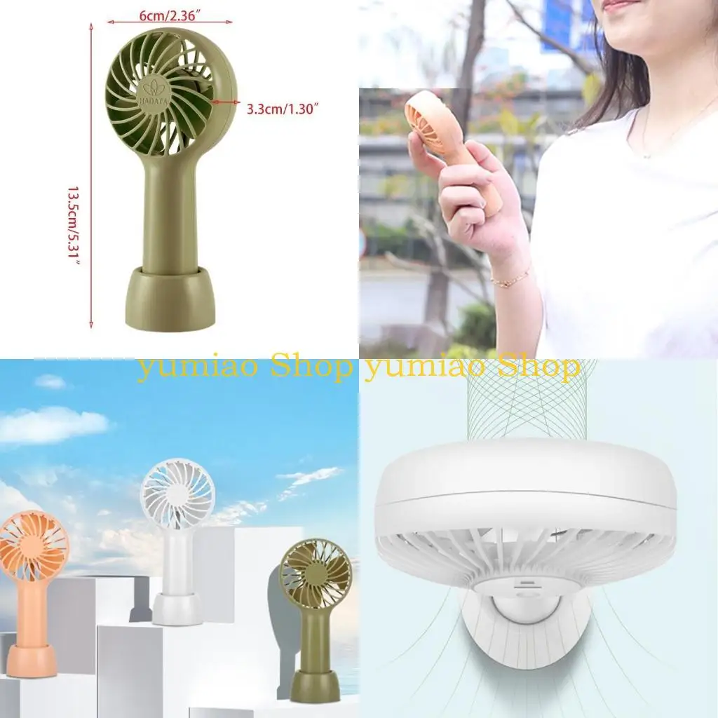 

587B Portable Fan Cooler with Base Adjustable 3 Speed For Office Outdoor Travel
