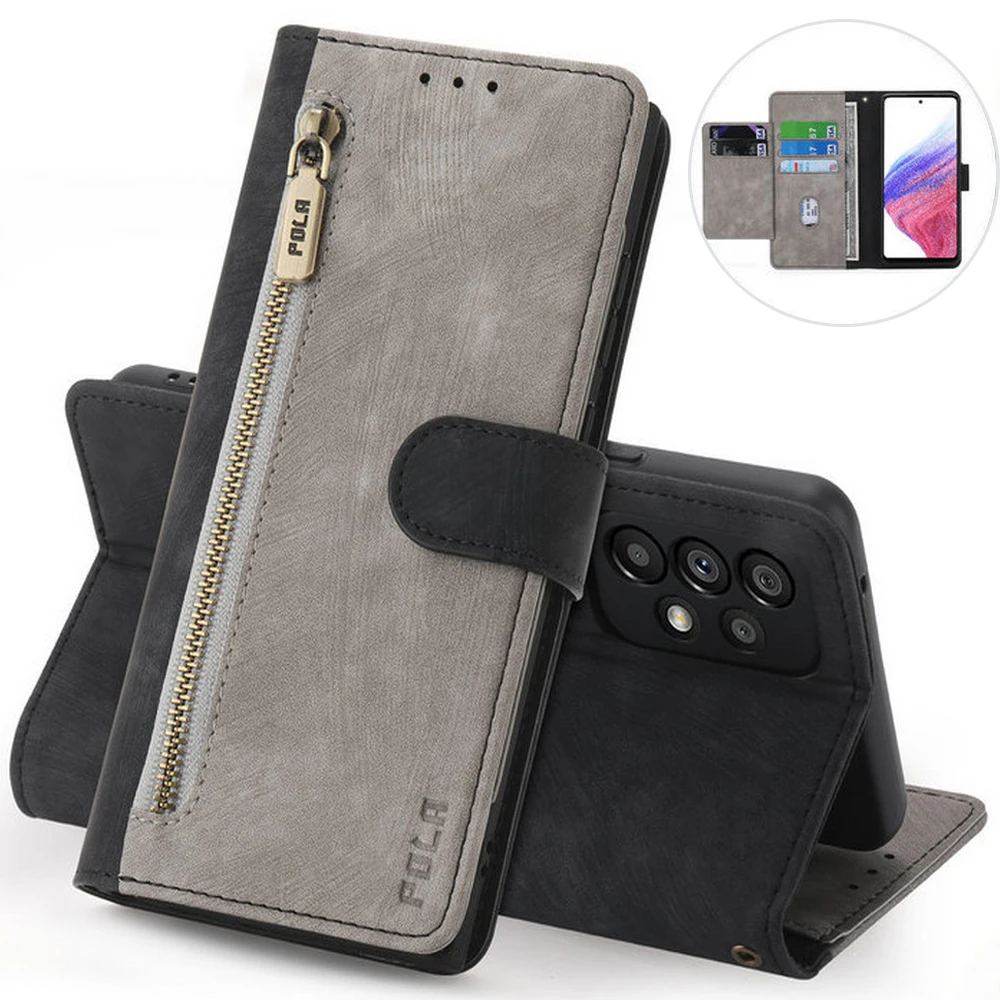 

Zipper Leather Wallet Case For Samsung Galaxy A54 5G Flip Case For Galaxy A25 A24 A73 A53 A33 A34 A23 A14 A 04 03 A13 A04S Cover