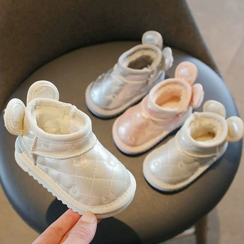 

Новая обувь для мальчиков и девочек, бархатная хлопковая обувь, осенне-зимние зимние ботинки на мягкой модной подошве, детская обувь для отдыха, сохраняет тепло