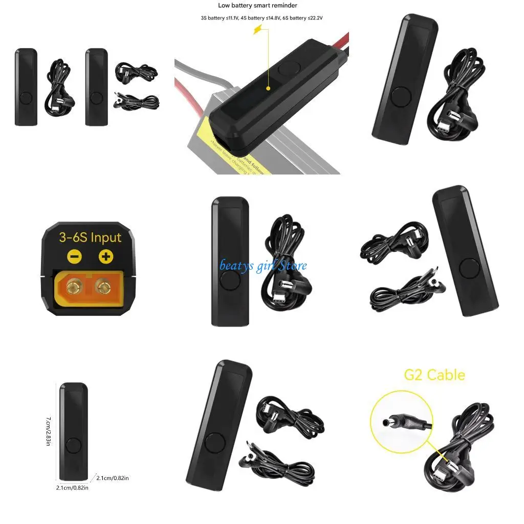 

C7AB Compactly Power Adapter Compatible for G 2/V2 Goggles Chargers Charging Adapter Enhances Extended Flight PC Housing