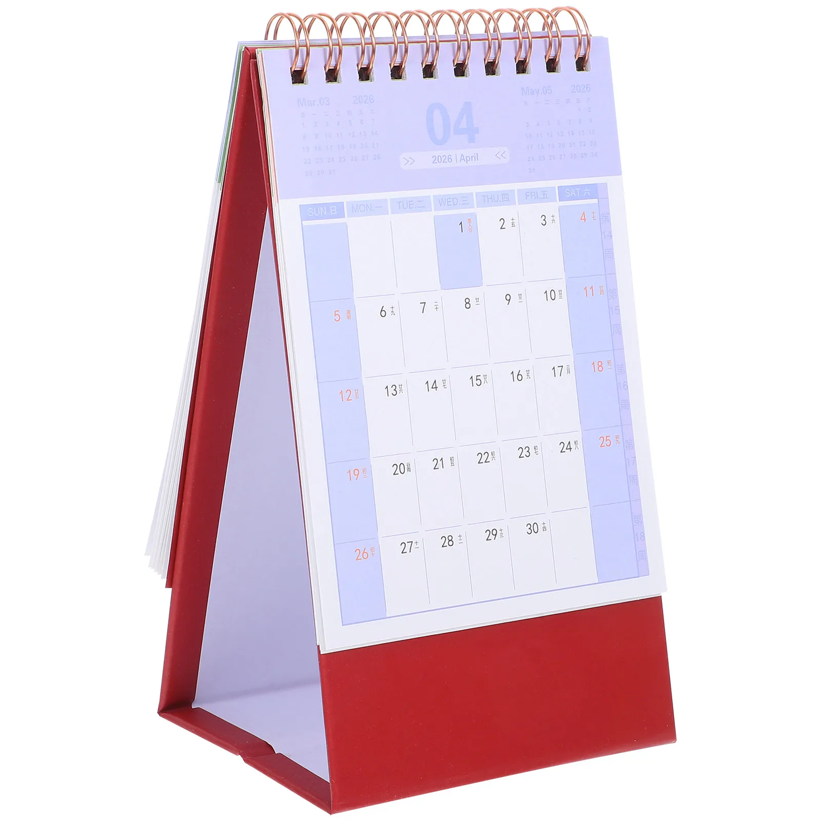 2026 Mini Desktop Calendar Small Standing Desk Planner Elegant Clean Layout Daily Schedule Organizer for Teachers Workers