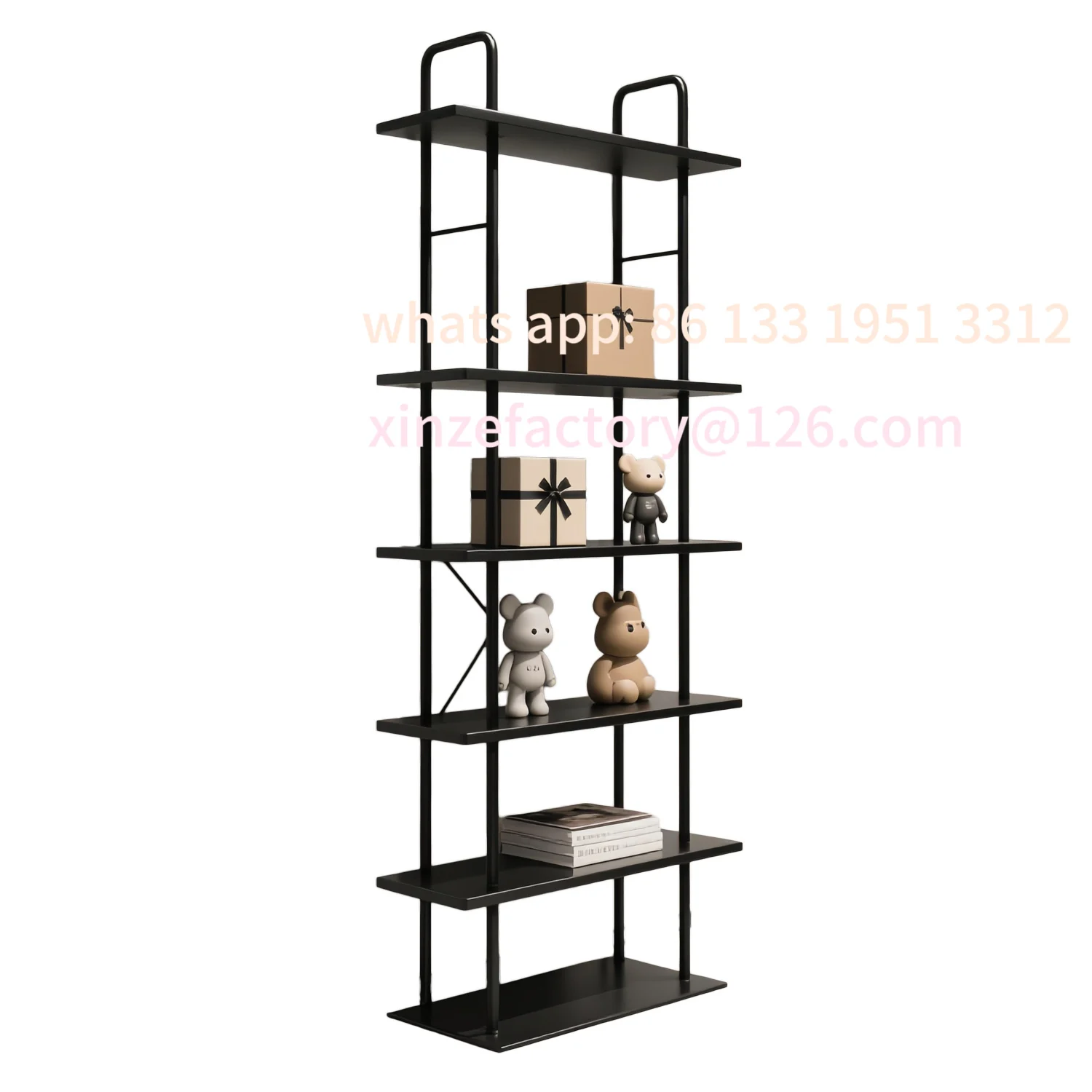 

Customizable Nordic wrought iron partition shelf floor-to-ceiling multi-layer Internet celebrity ornament simple storage shelf l