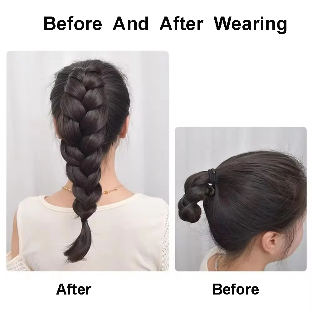 18Inch Synthetic Ponytail Hair Extensions Braided With Claw Clip Ponytail for Women