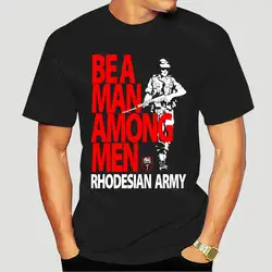 Japanese Anime Costumes Rhodesian Army T-Shirt - Be A Man Among Men Rhodesia T Shirt Summer Male Hip Hop  Streetwear