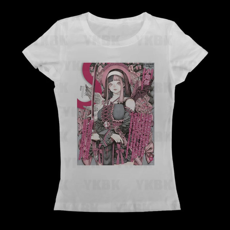 Y2K Женская уличная одежда в стиле хип-хоп Harajuku Винтаж японский стиль аниме девушка рубашка с длинными рукавами детская милая готическая мода повседневная свободная