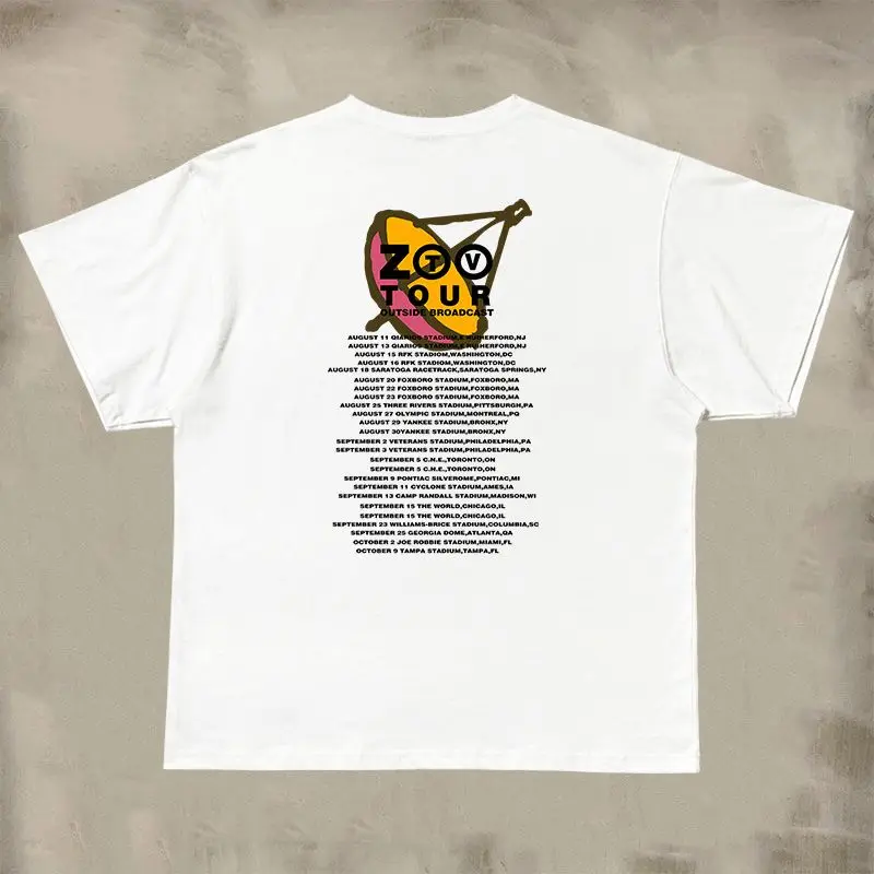 Irlandzkie koszulki z krótkim rękawem z motywem zespołu rockowego U2 dla par, luźne, w stylu retro, idealne na co dzień.