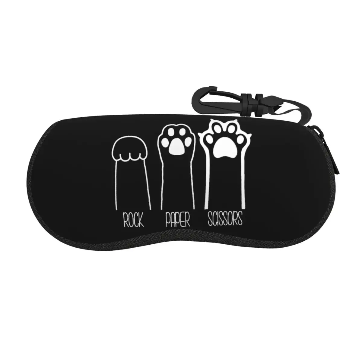 

Custom Rock Paper Scissors Cat Paws Funny Cat Lover Shell Eyeglasses Protector Cases Fashion Sunglass Case Glasses Bag