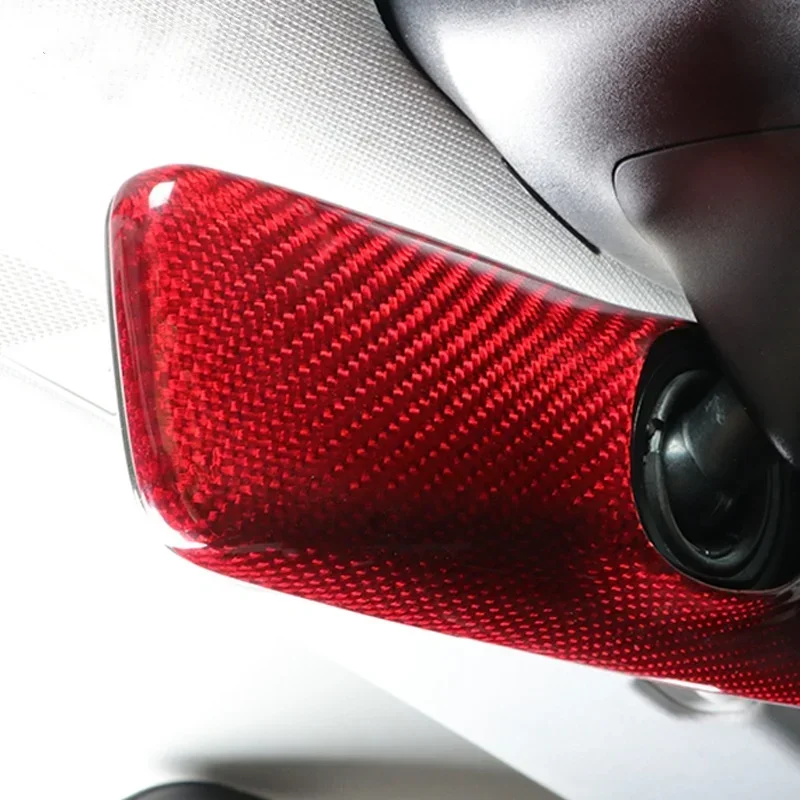 Для Tesla Model 3 Y Highland Juniper, защитный чехол для внутреннего зеркала, настоящее сухое украшение из углеродного волокна, аксессуары для салона автомобиля