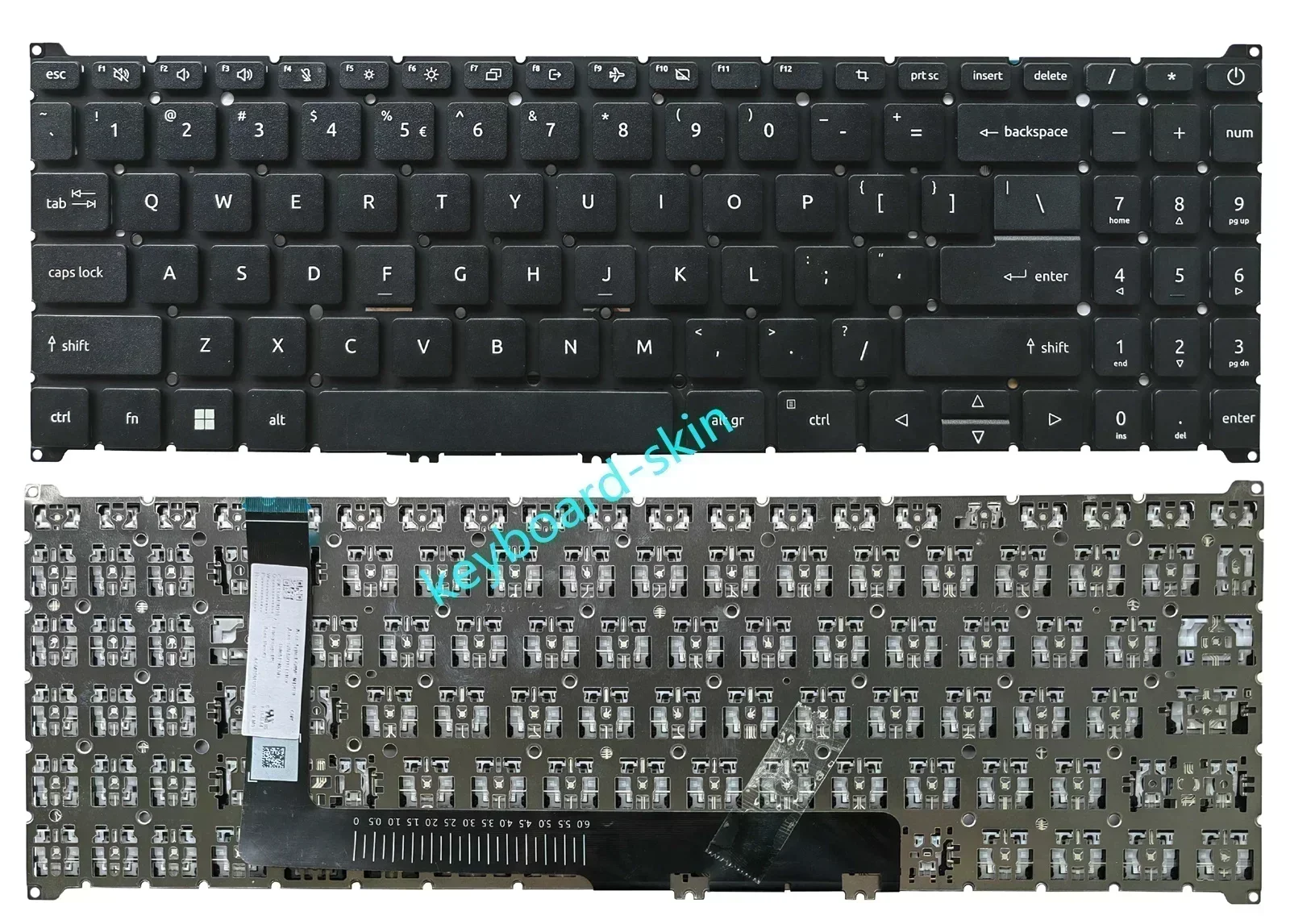 US No-backlit Keyboard For Acer A315-510P N23H4 A515-48 N22Q23 A515-58 N23C3 N22Q25 A715-52 A715-78 ANV15-41 ANV15-51 N23Q22