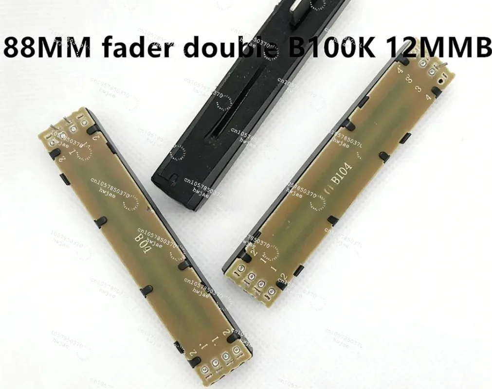 For Handle 12MMB B100K B100KX2 Push With Slider--10PCS/LOT potenciometer 88MM Mixer Fader Double Potentiometer