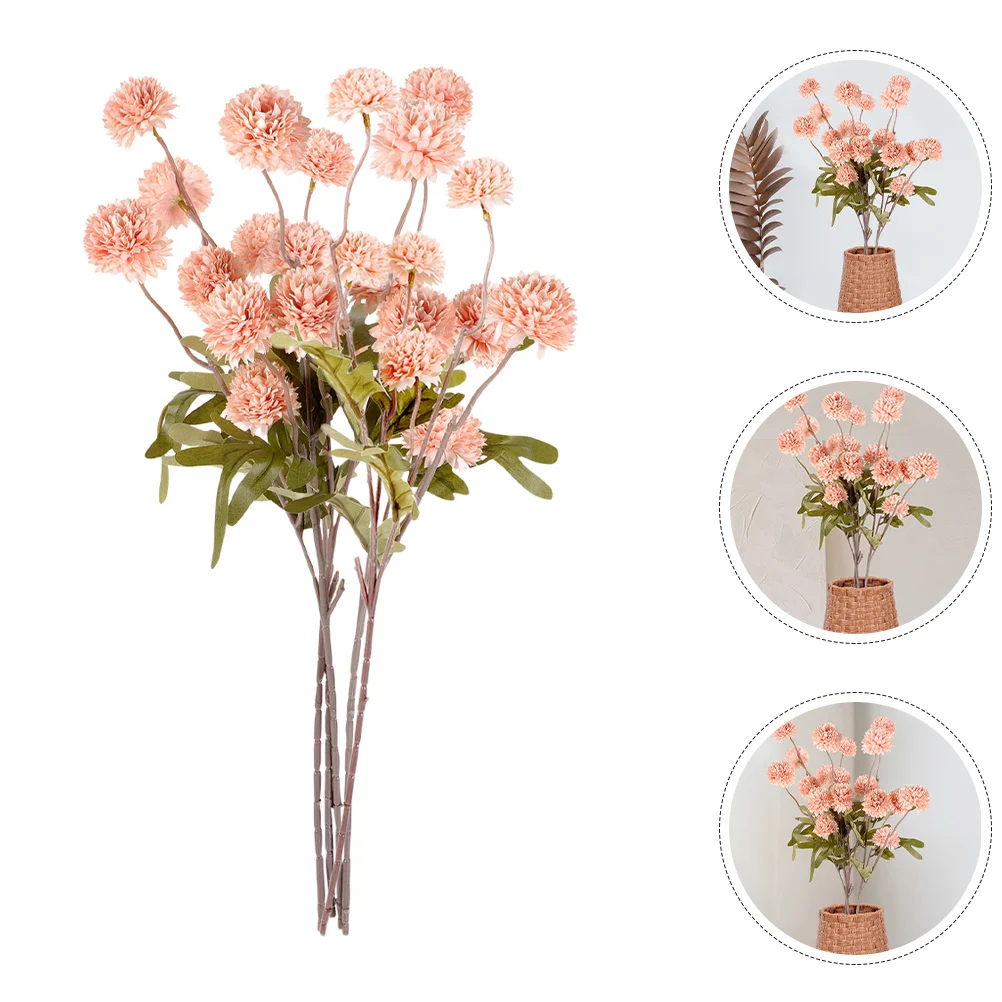 

5Pcs Artificial Dandelion Plastic Flowers Realistic Fake Dandelion Decorative Wedding Party Home Display Artificial Flowers