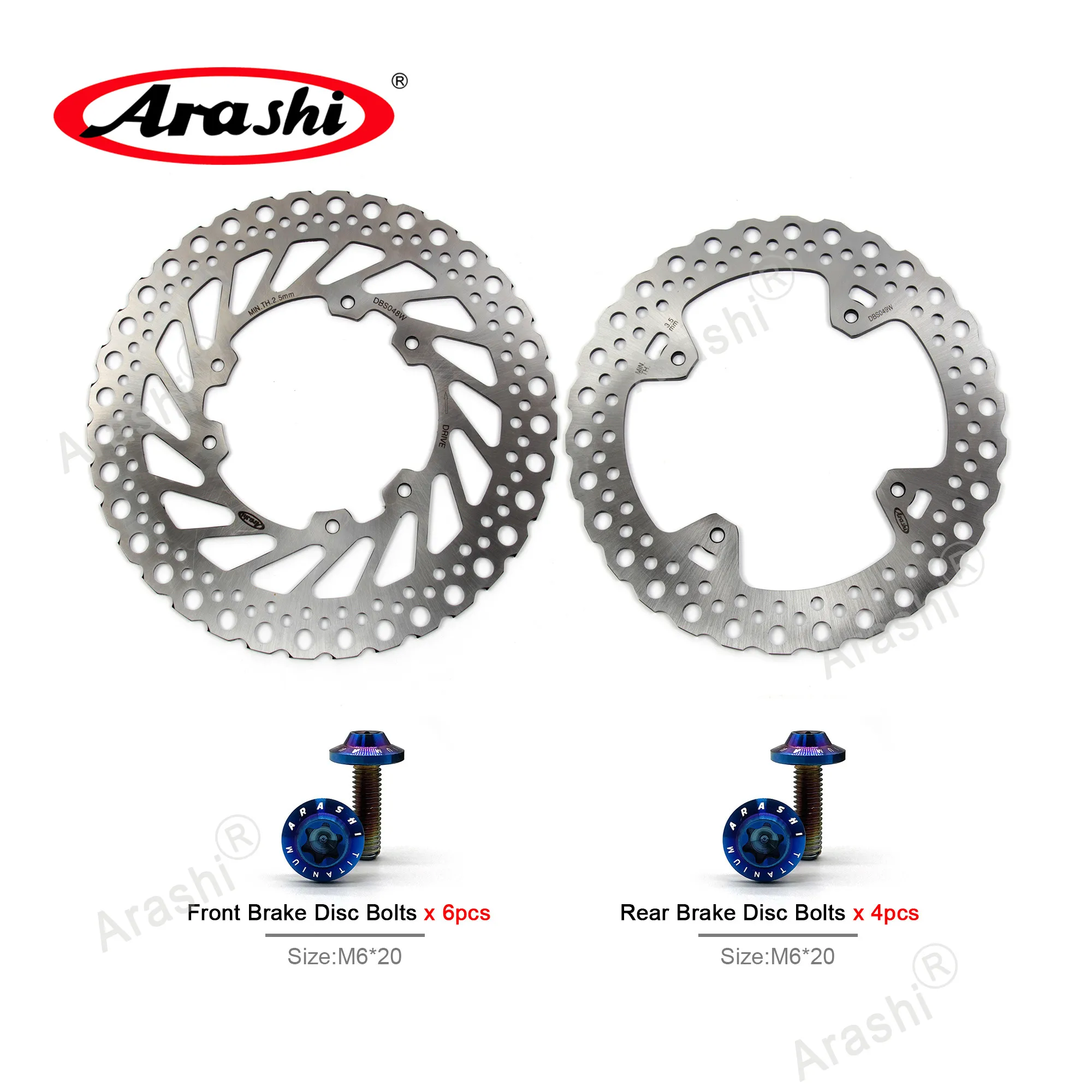 

Для HONDA CRF250X CRF450R CRF450X 2004 2005 2006 2007 2008 2009 2010 2011 2012 ARASHI Fix передний и задний тормозной диск ротора