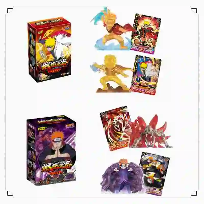 KAYOU Naruto Mini Eraser Figures Blind Box XP Collectible Trading Cards Anime Desktop Ornament Kid Birthday Gift Toy Merchandise