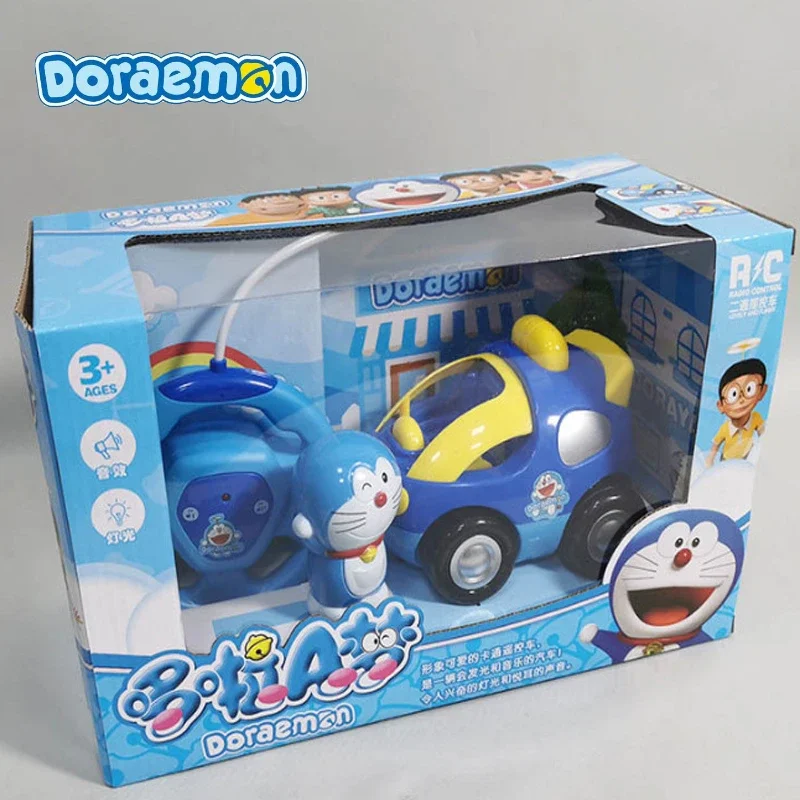 Anime Doraemon Figure Model Remote Control Car Kawaii Cute Cartoon Robot Cat Cosplay Music RC Cars Toy Kids Birthday Gift