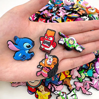 Random 10-100Pcs Disney Series Shoe Charms For Key Chain Sandals Beach Bags, DIY Shoe Decorations Accessories Shoes Pins