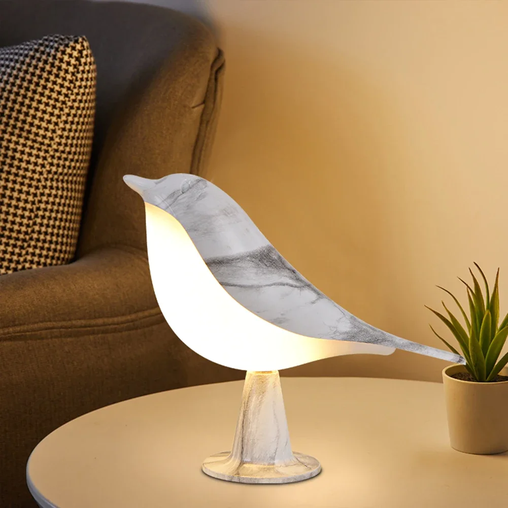 LED Emergency Light Touch Sensor Magpie Shape Nightstand Lamp 3 Level Brightness Aroma Diffuser Function for Bedroom Home Office