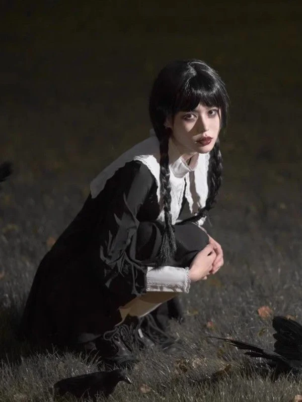 ملابس تنكرية نسائية طويلة من loween Dr Bla Nun ملابس تنكرية على شكل حرف a k Sle Faion ملابس نسائية