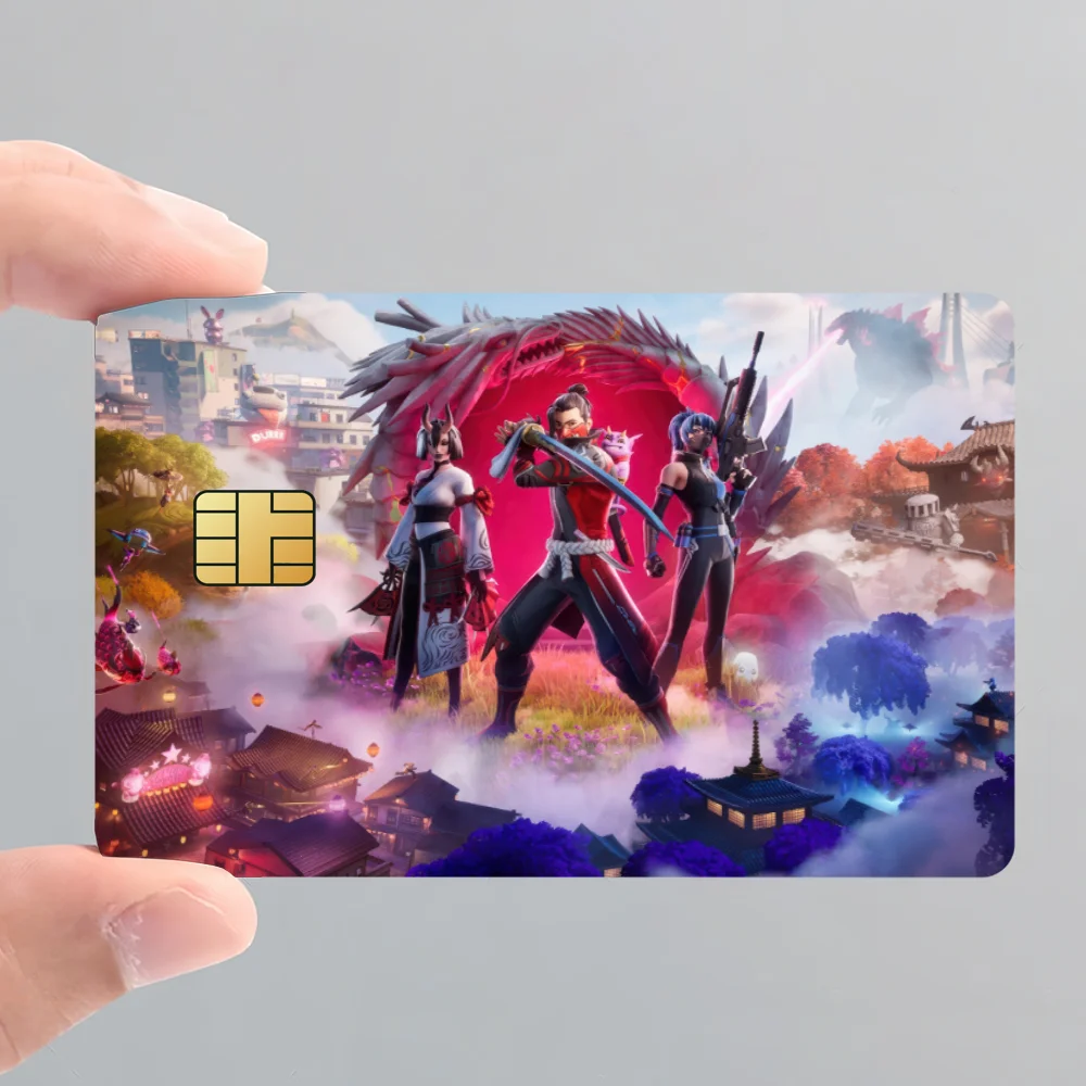 Game Fortnites Anti-Scratch Decorative Waterproof Small Chip 4PCS Card Sticker New