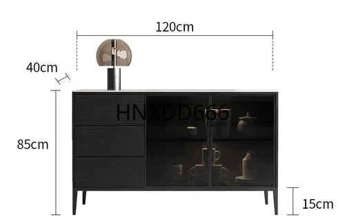 

Italian Minimalist Stone Plate Sideboard Solid Wood Wine Living Room Wall Entrance Cabinet Dining Room Cabinet