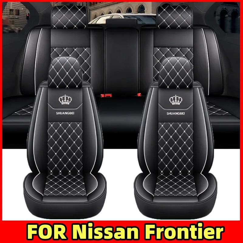 

Car seat cover waterproof wear-resistant PU leather comfortable crown embroidered full wrap seat cover FOR Nissan Frontier