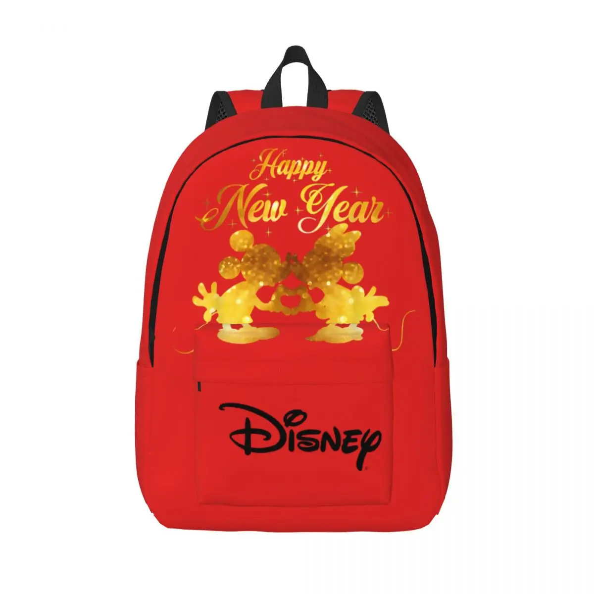 Disney Cartoon Character Mochila, fecho de zíper, mickey, luz, sacos infantis para escola, presente de feliz ano novo, fêmea