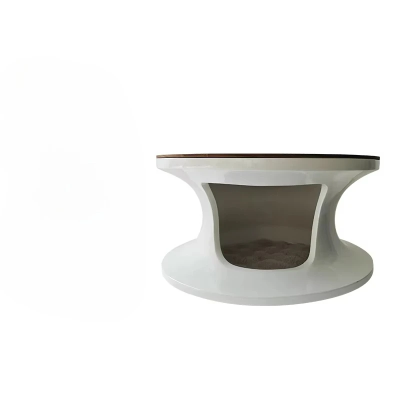 Coffee table with pet hole small space creative simple sofa side table household bedside table