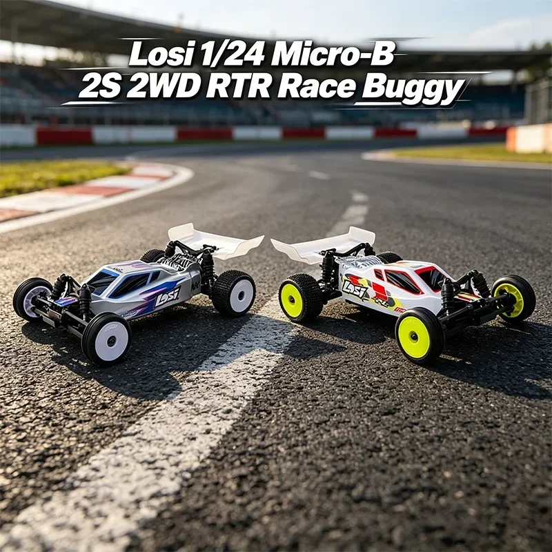 Hot LOSI 1:24 Micro-B 2S 2WD RTR Race Buggy Remote Control Electric Small Scale Indoor And Outdoor Off-Road Vehicle RC Model Car