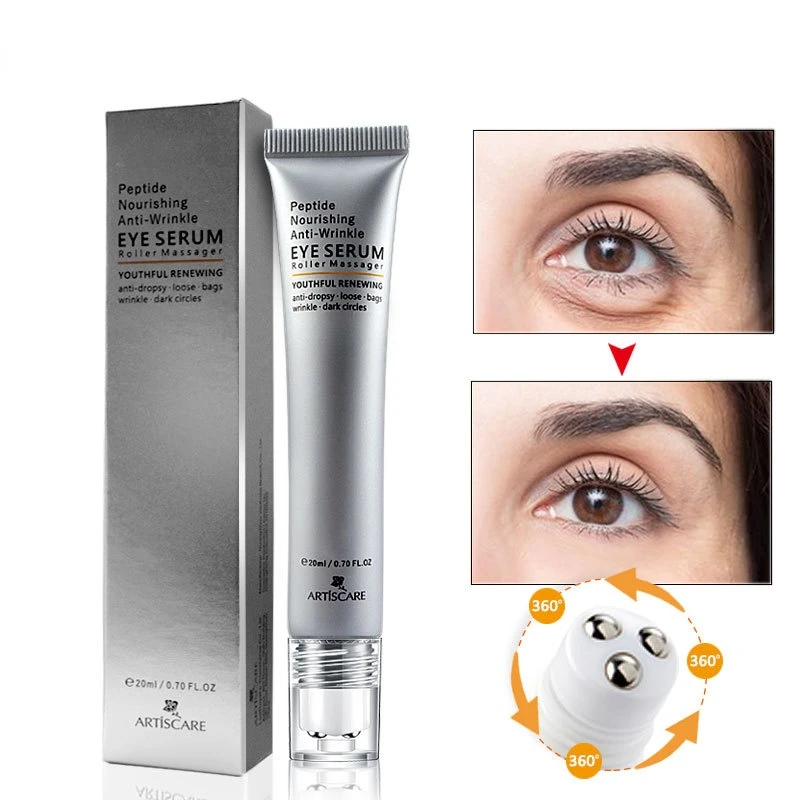 Peptide Nourishing Anti-wrinkle Eye Serum Roller Massager Fade Fine Lines Reliving The Eye Fatigue Anti Wrinkles Around 20ml