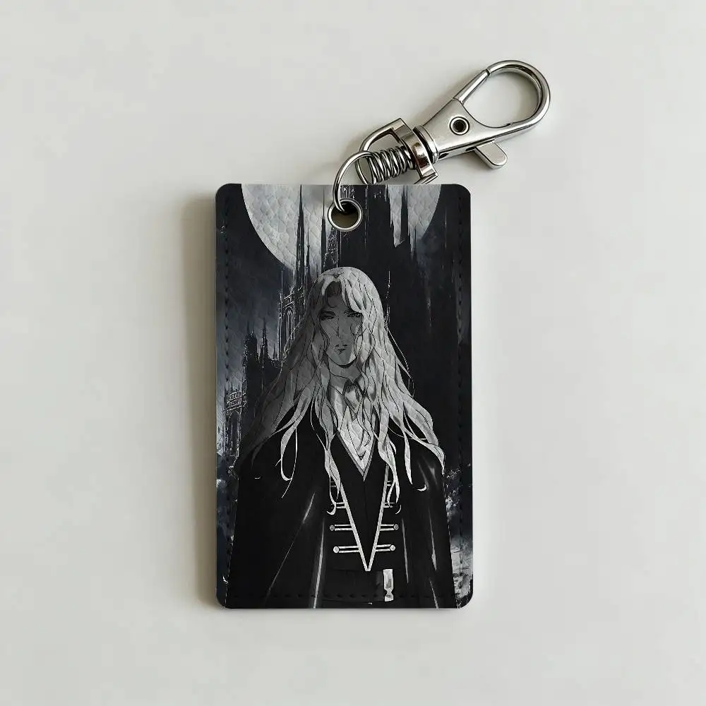 Game C-Castlevania Alucard Badge Holder Keychain For Bank Business Work Card Holder Student Card Protective Case Bus Card