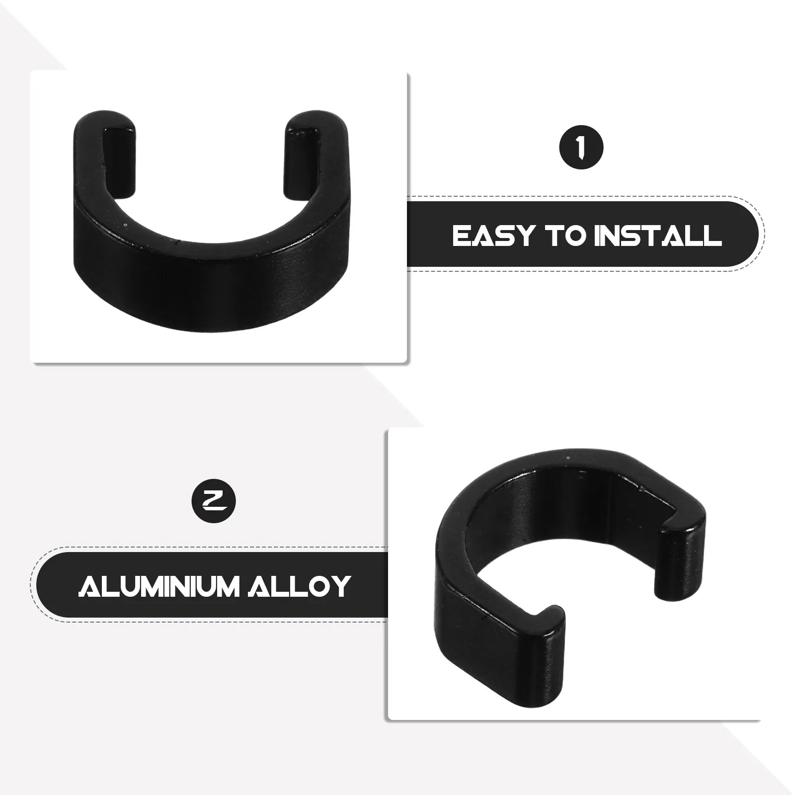 10Pcs U Shaped Cable Clips Aluminum Alloy Bike Wire Clamps for Road Mountain Bike Line Fixing C Clip Buckle Brake Line Clamp view 6