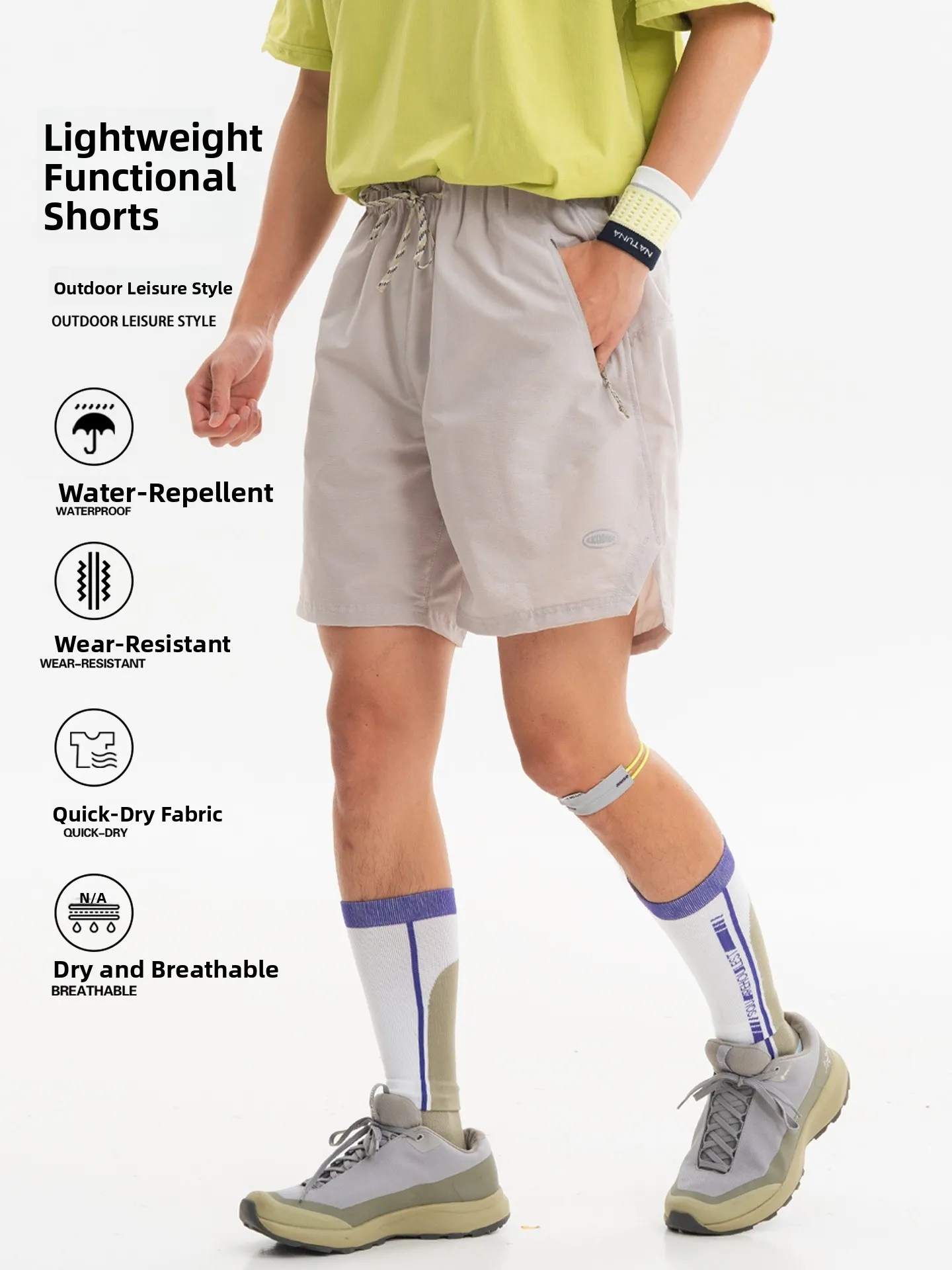 Lightweight Quick Dry Breathable Sports Shorts Men Women Summer Running Loose Casual Beach Five-Quarter Pants Outdoor Style P...