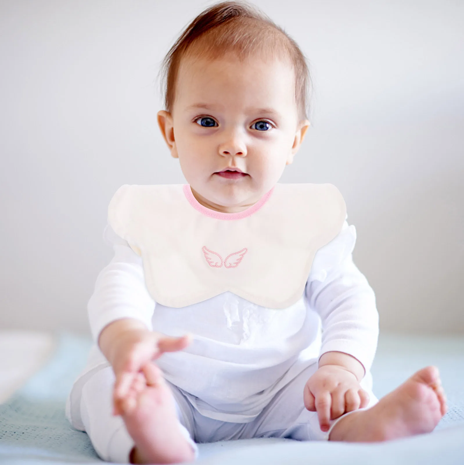 

2Pcs Baby Bibs Waterproof Cotton Drool Bib for Toddler Eating Saliva Absorbent Lightweight Baby Feeding Supplies